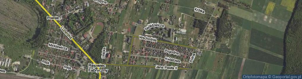 Zdjęcie satelitarne Wschodnia ul.